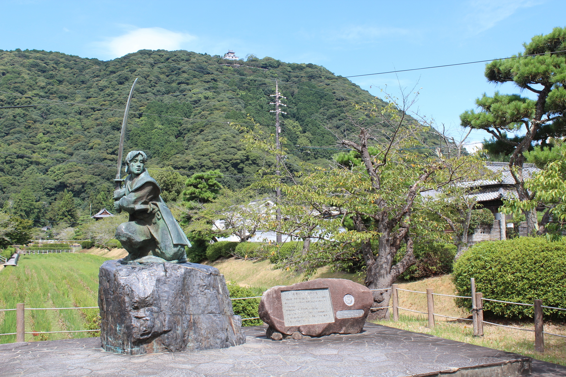 岩国 佐々木小次郎の像 防長散歩注進案